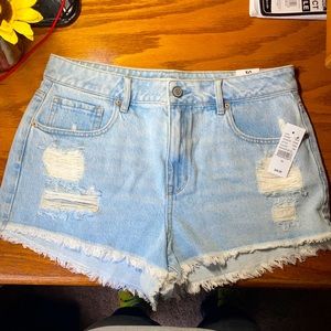 PACSUN High Rise Festival Shorts - Balboa Blue